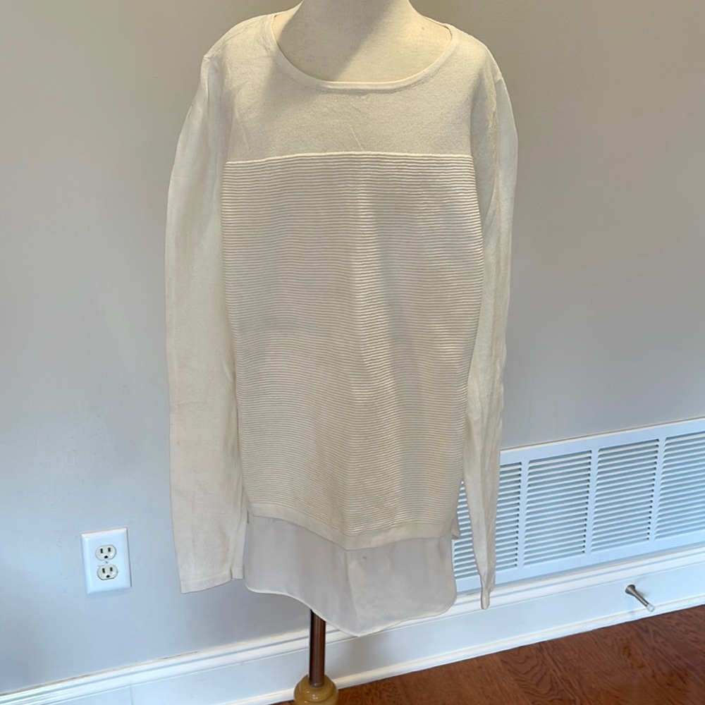 Ann Taylor cream knit top
